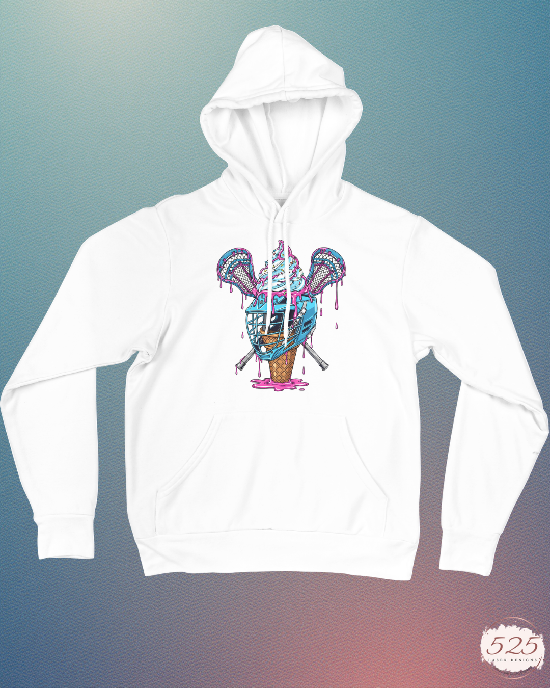 Lacrosse Fleece Hoodie-Summer Drip (Image Only)