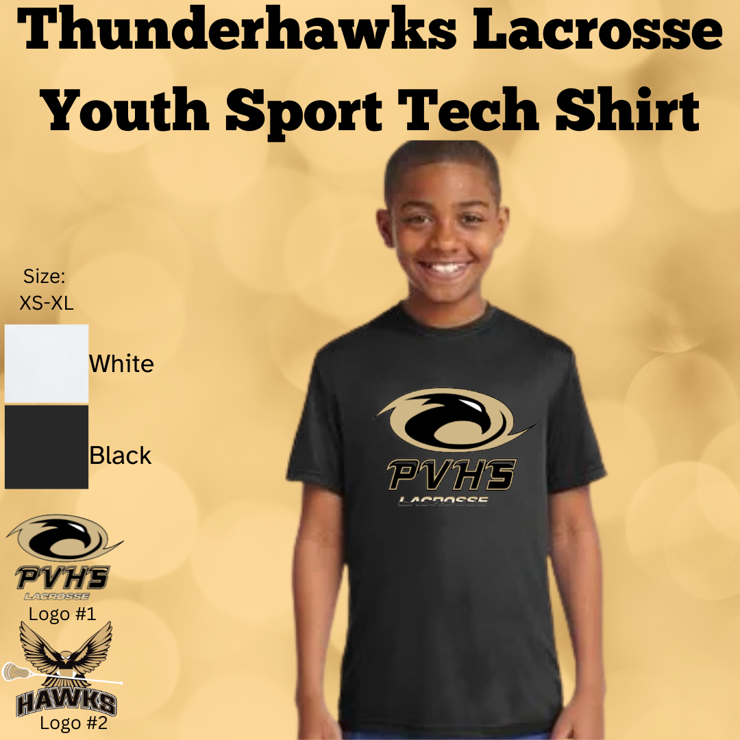 PVHS Thunderhawk Lacrosse Youth Sport Tech T-Shirt