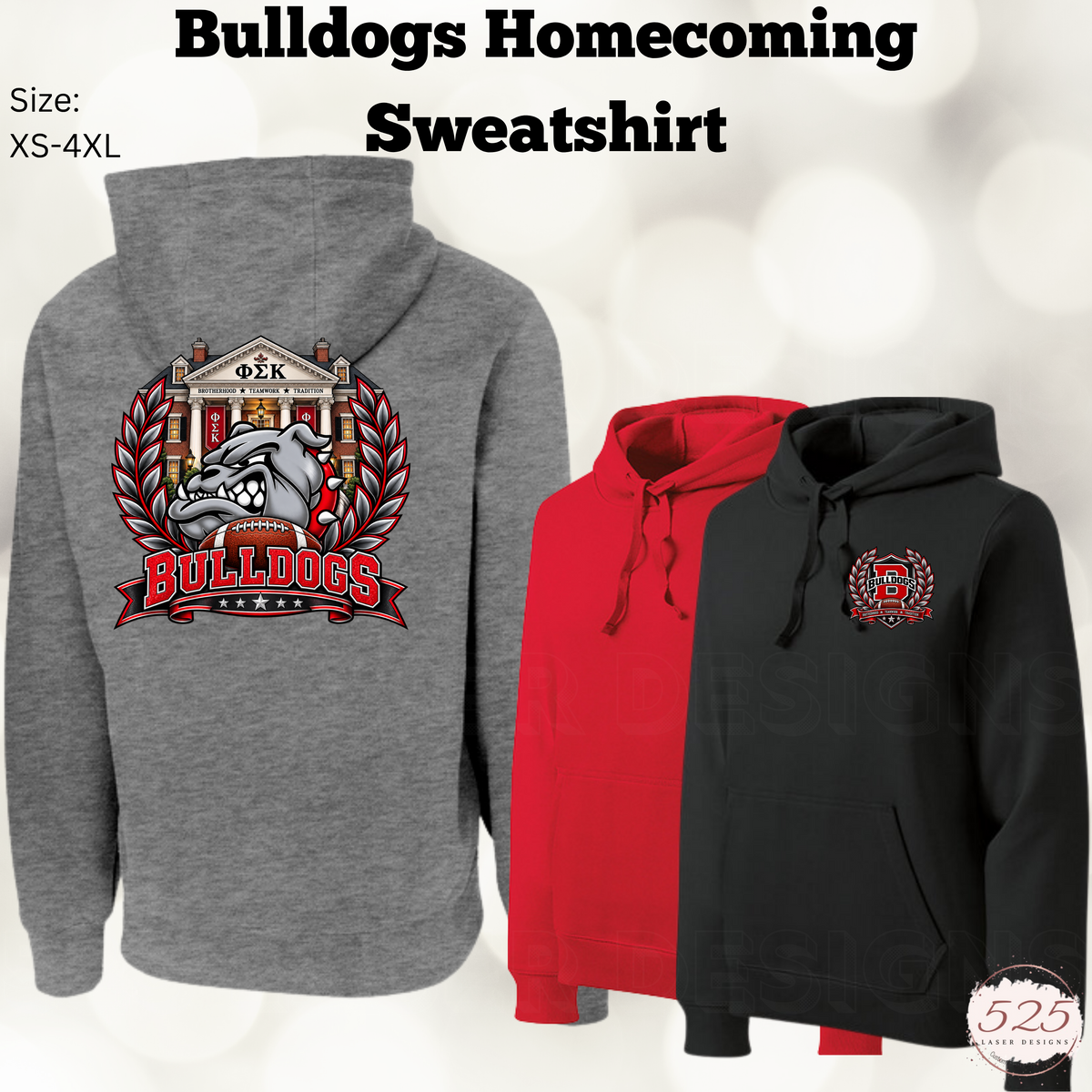 Brighton Bulldog Homecoming Fraternity Fleece Hoodie