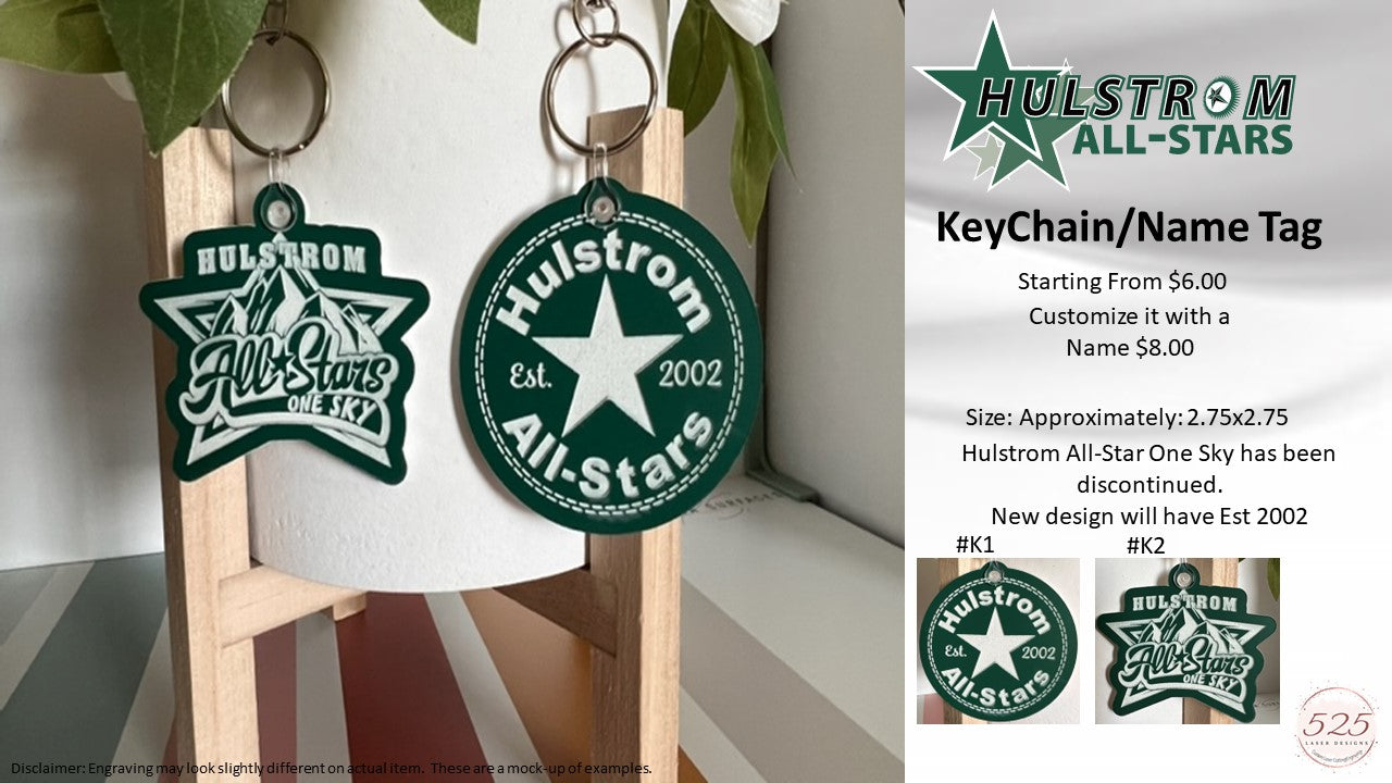 Hulstrom Custom Keychains/Name Tag