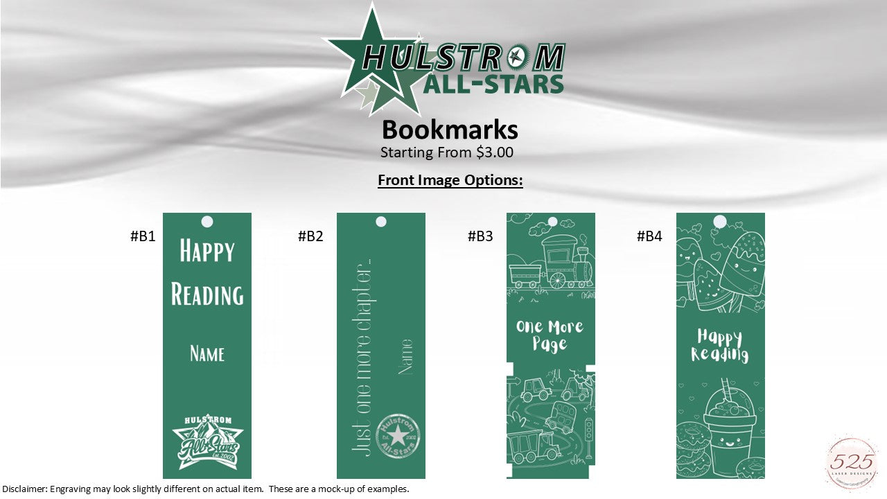 Hulstrom All Star Bookmarks - Personalized