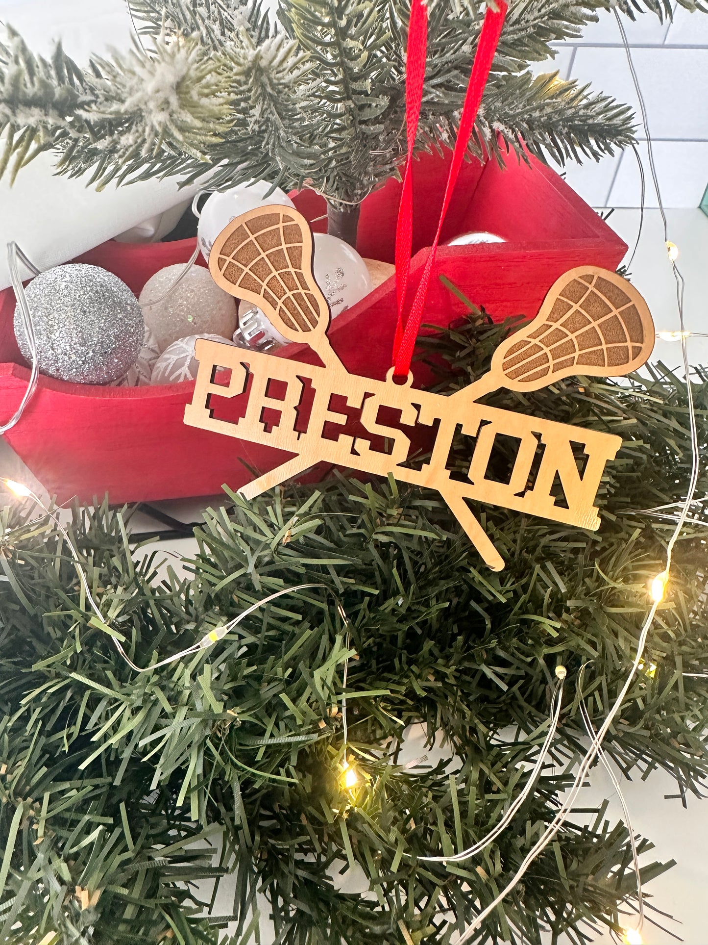 Ornament - Personalized Lacrosse Sticks