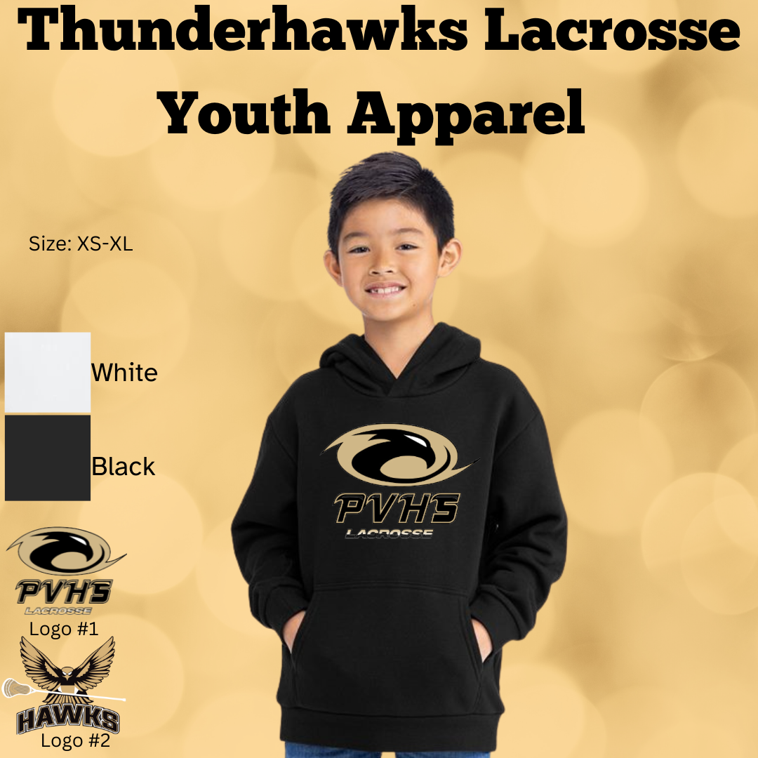PVHS Thunderhawk Lacrosse Youth Fleece Hoodie