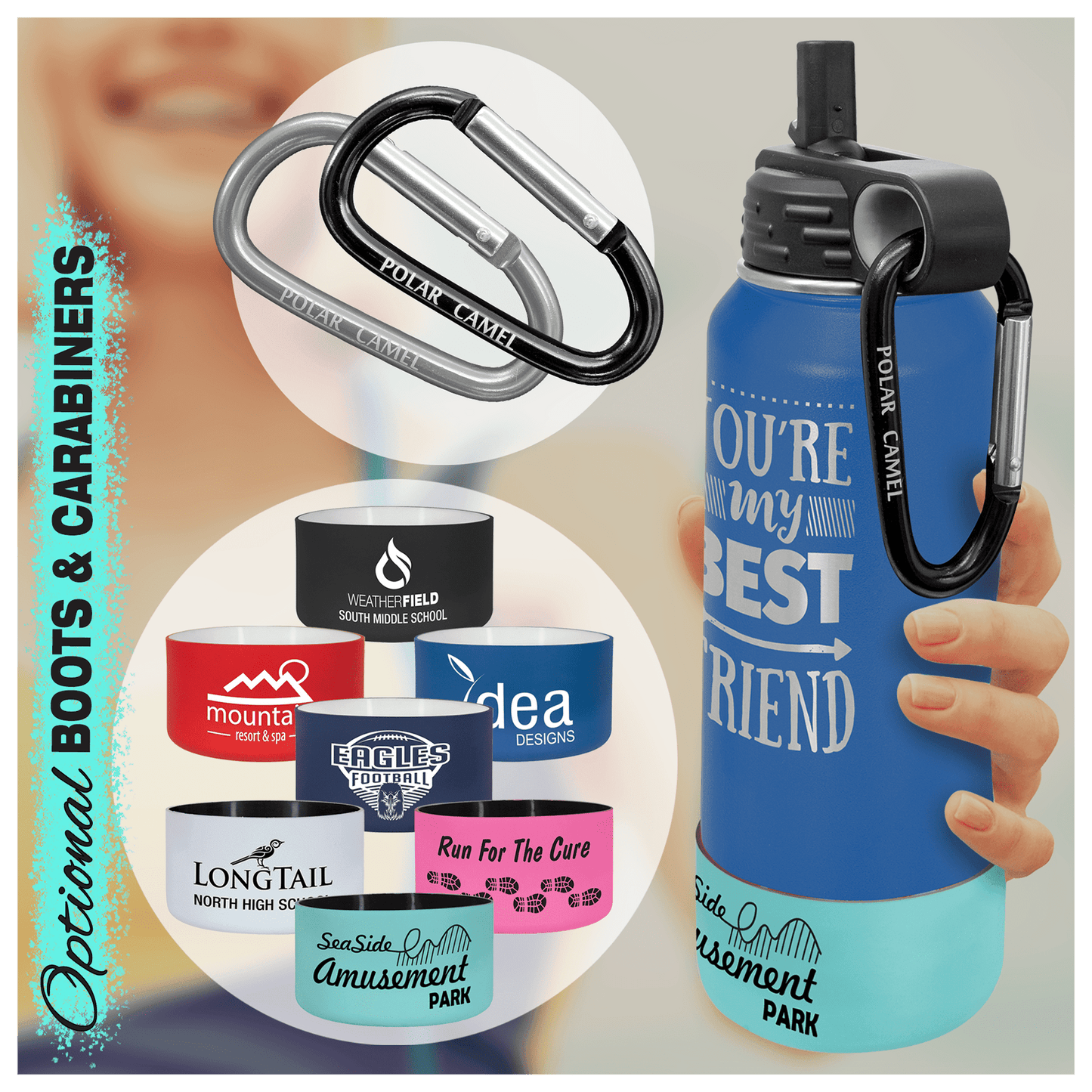 Polar Camel Water Bottle - Personalized