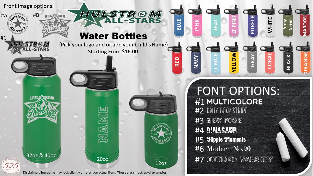 Hulstrom All Star Polar Camel Water Bottle - Personalized