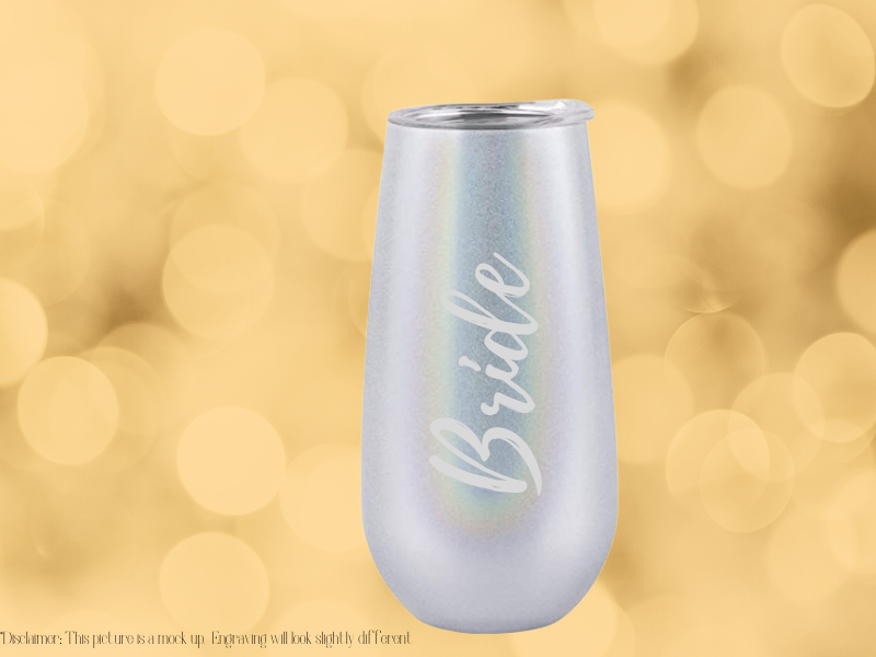 Tumbler: Champagne Flute 6oz - 525 Laser Designs