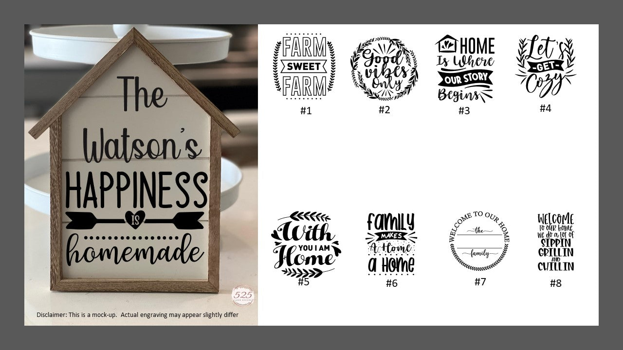 Custom Wooden House Wall Art