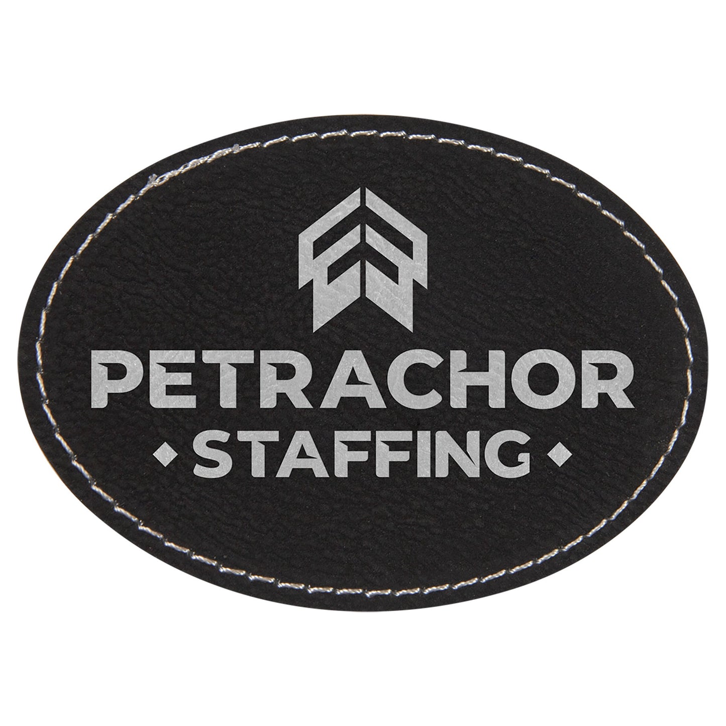 Leatherette Personalized - Oval Patches w/adhesive