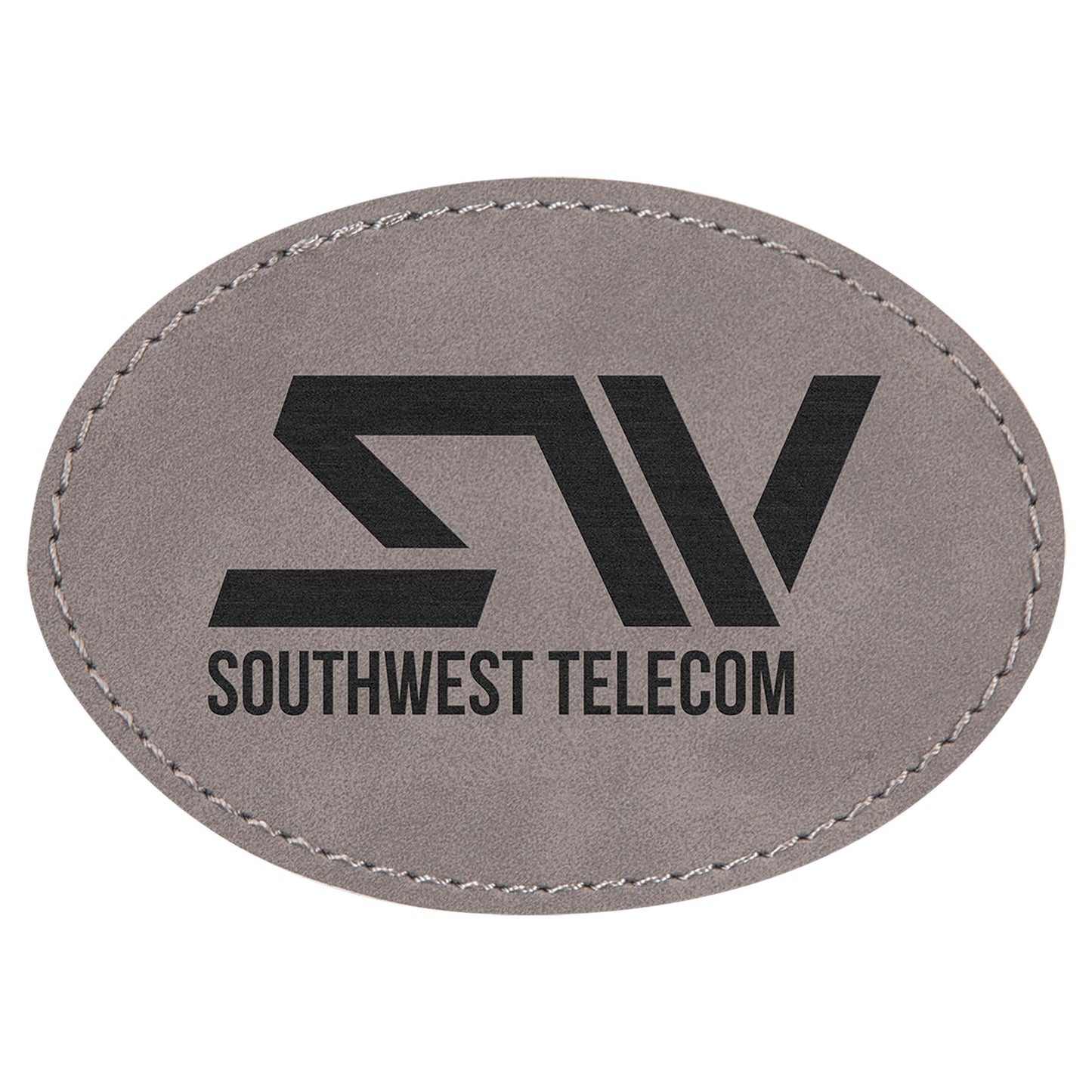 Leatherette Personalized - Oval Patches w/adhesive