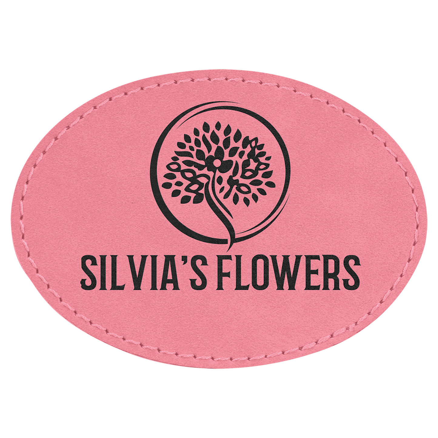 Leatherette Personalized - Oval Patches w/adhesive