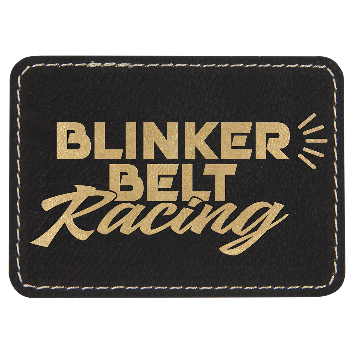 Leatherette Personalized - Rectangle Patches w/adhesive