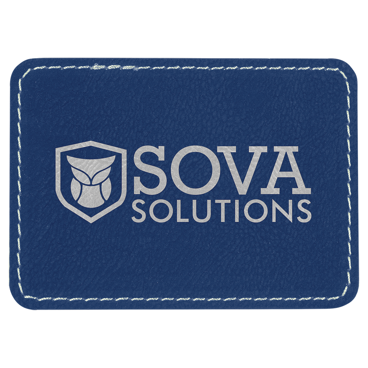 Leatherette Personalized - Rectangle Patches w/adhesive