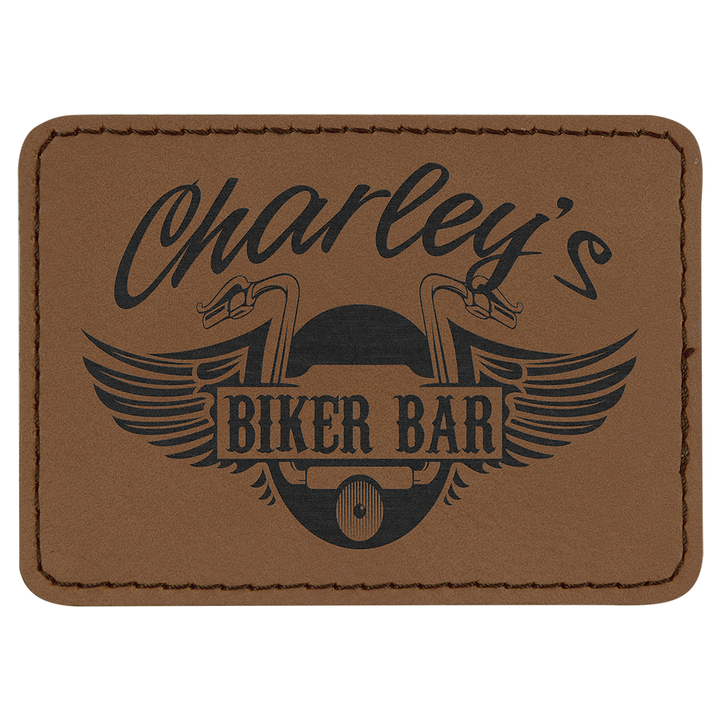 Leatherette Personalized - Rectangle Patches w/adhesive