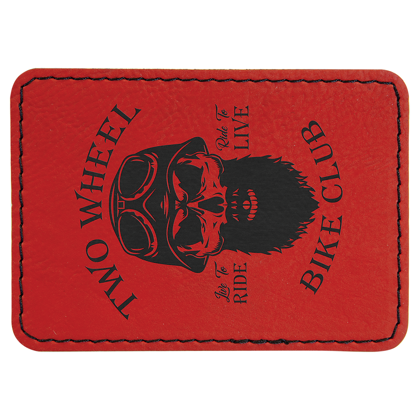 Leatherette Personalized - Rectangle Patches w/adhesive