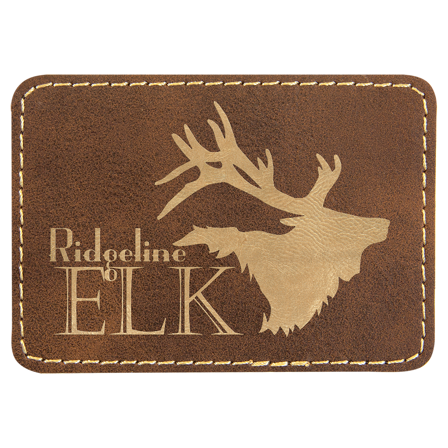 Leatherette Personalized - Rectangle Patches w/adhesive