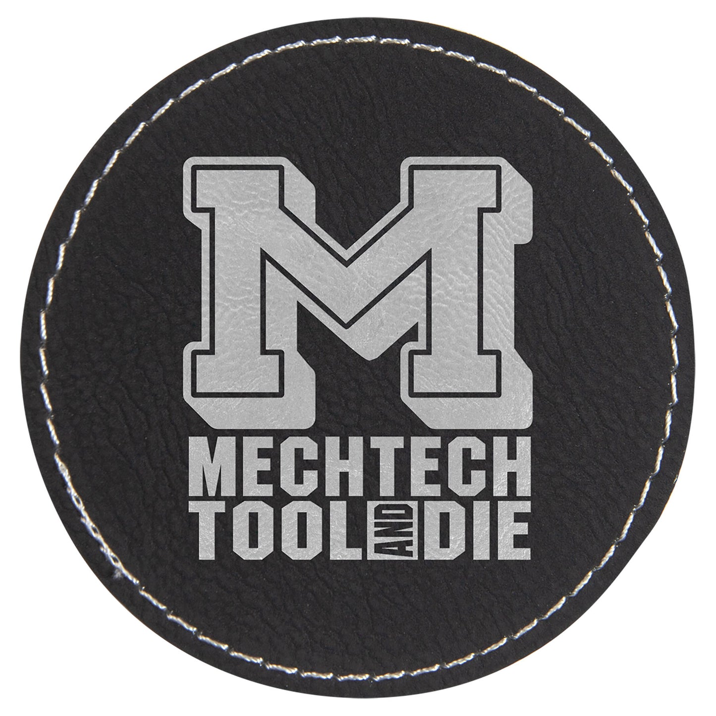 Leatherette Personalized - Round Patches w/adhesive