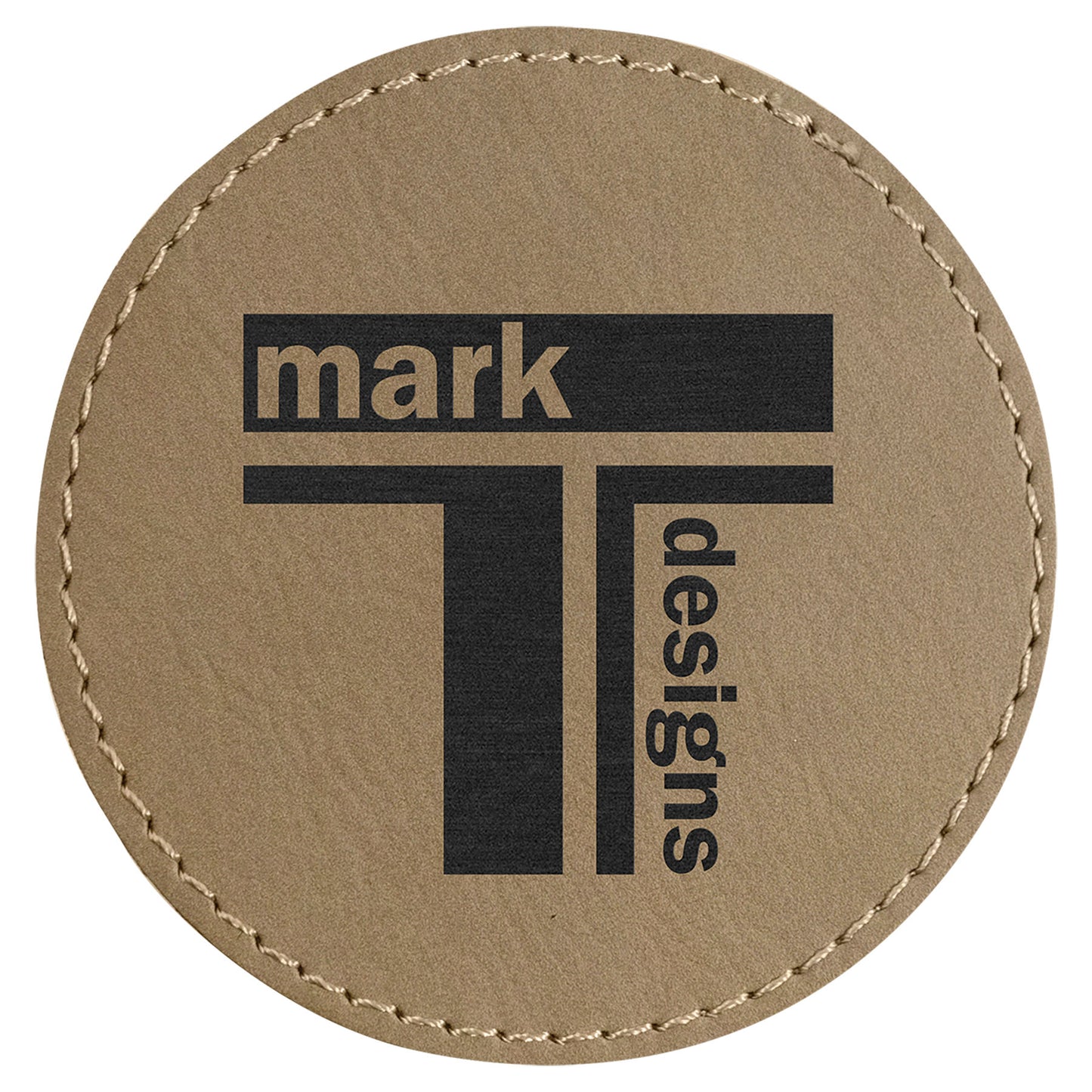 Leatherette Personalized - Round Patches w/adhesive