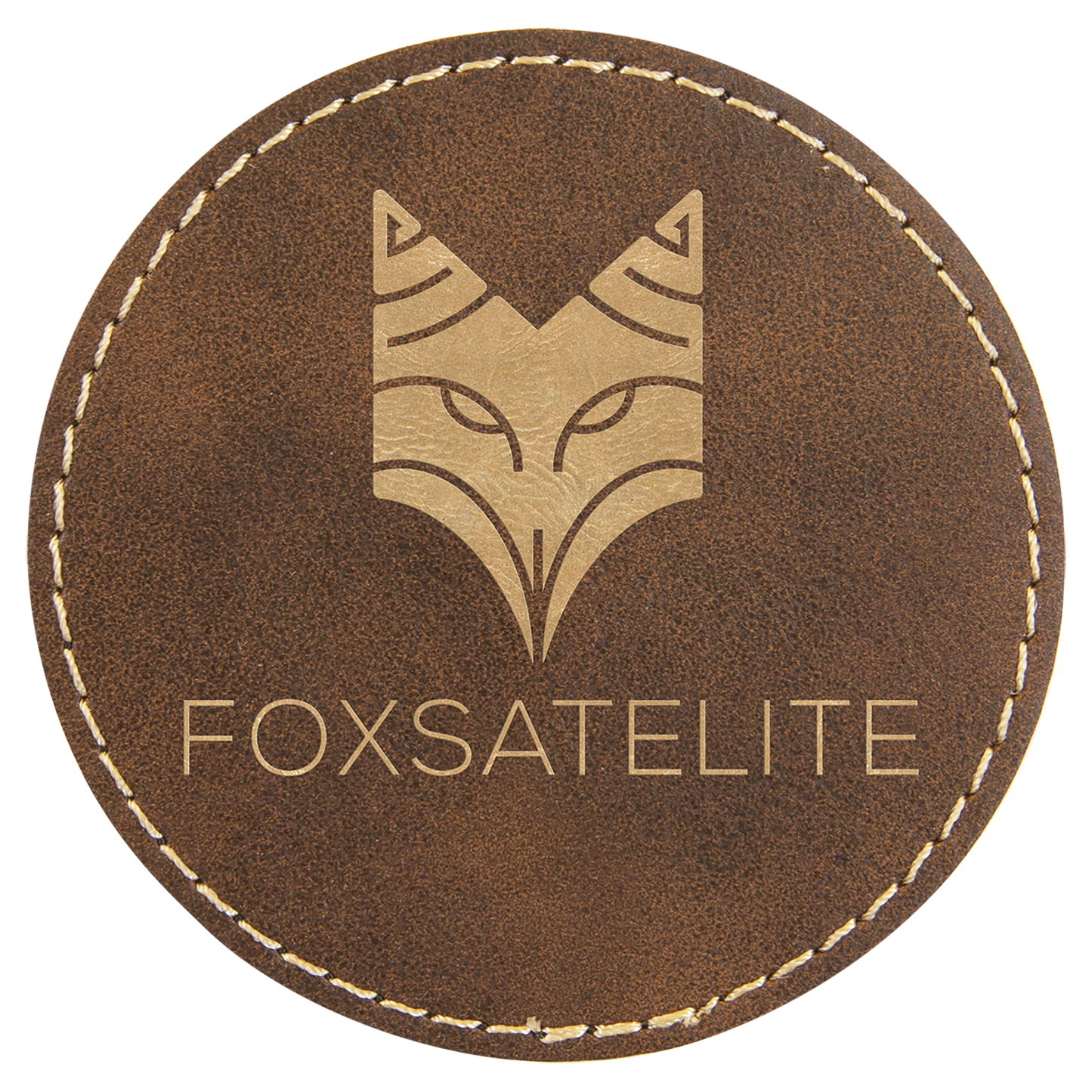 Leatherette Personalized - Round Patches w/adhesive