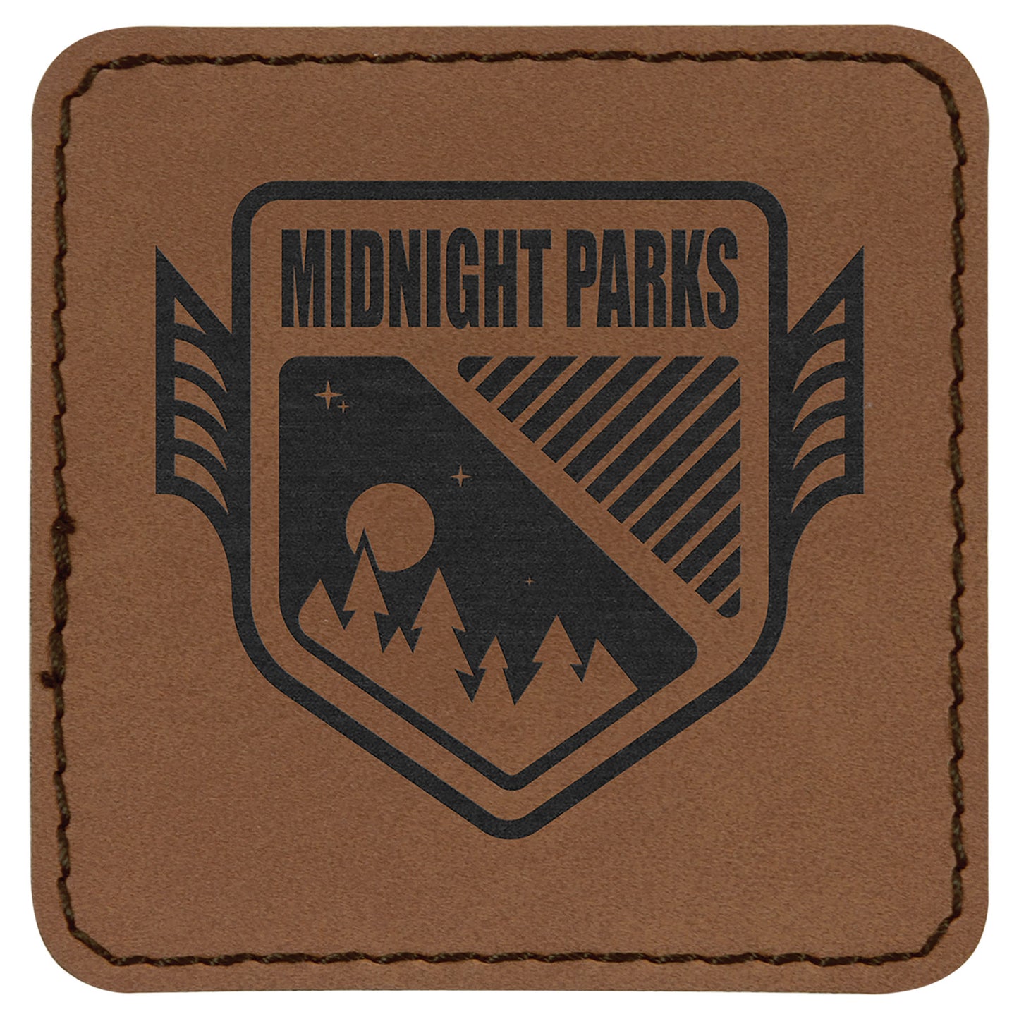 Leatherette Personalized - Square Patches w/adhesive