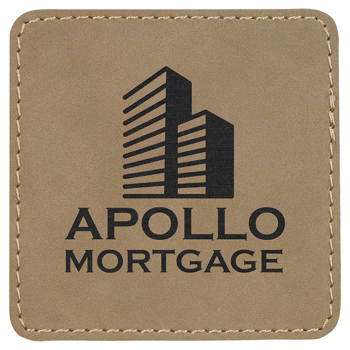 Leatherette Personalized - Square Patches w/adhesive