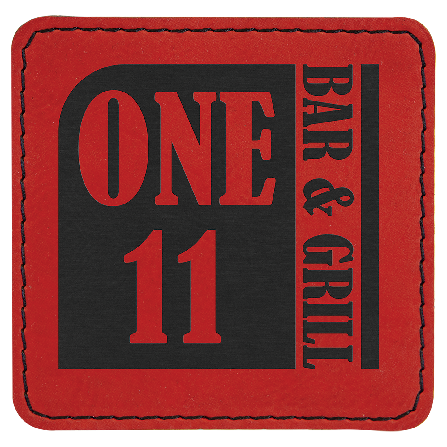 Leatherette Personalized - Square Patches w/adhesive