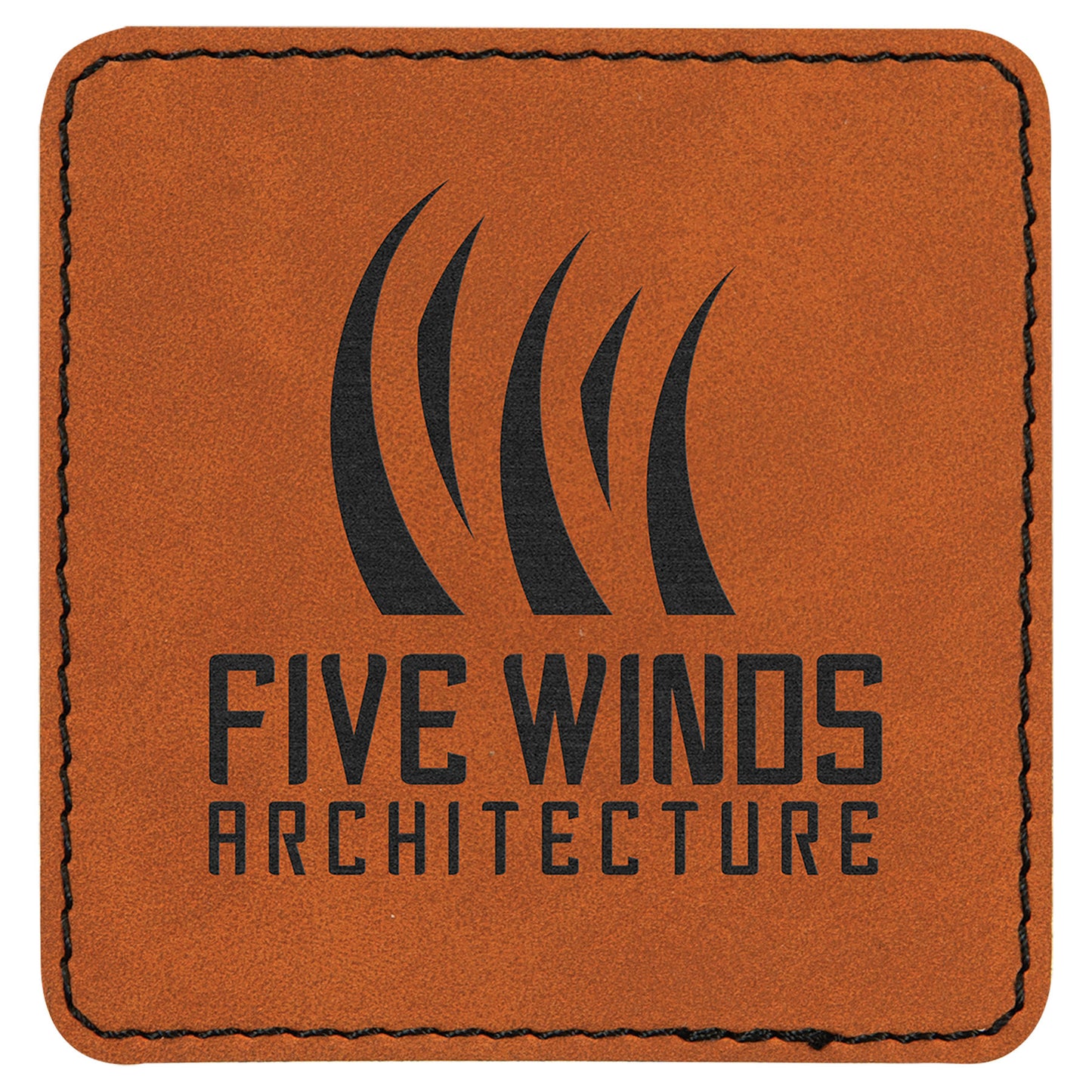 Leatherette Personalized - Square Patches w/adhesive