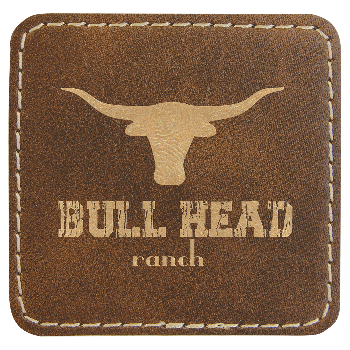 Leatherette Personalized - Square Patches w/adhesive