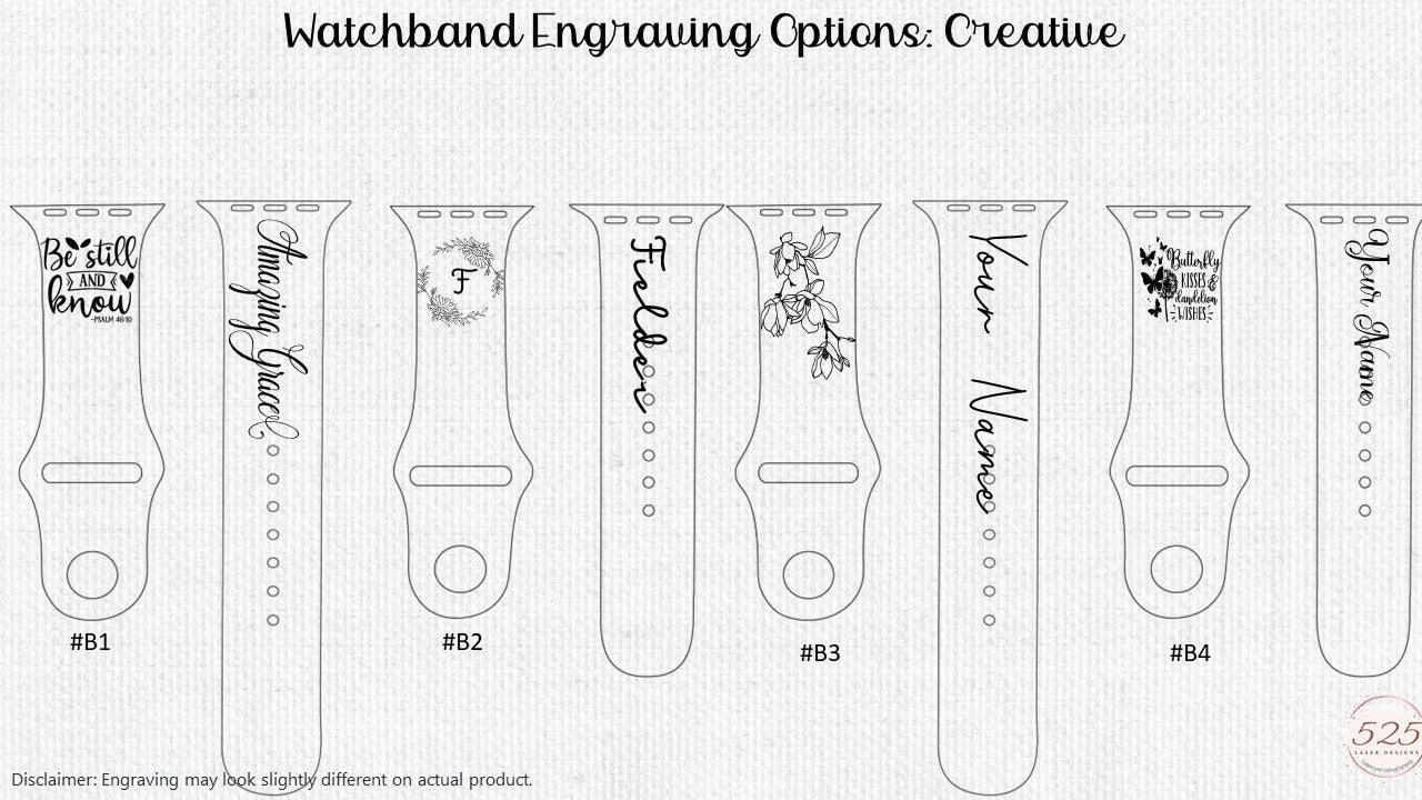 Silicone Watch Band - Personalized - 525 Laser Designs