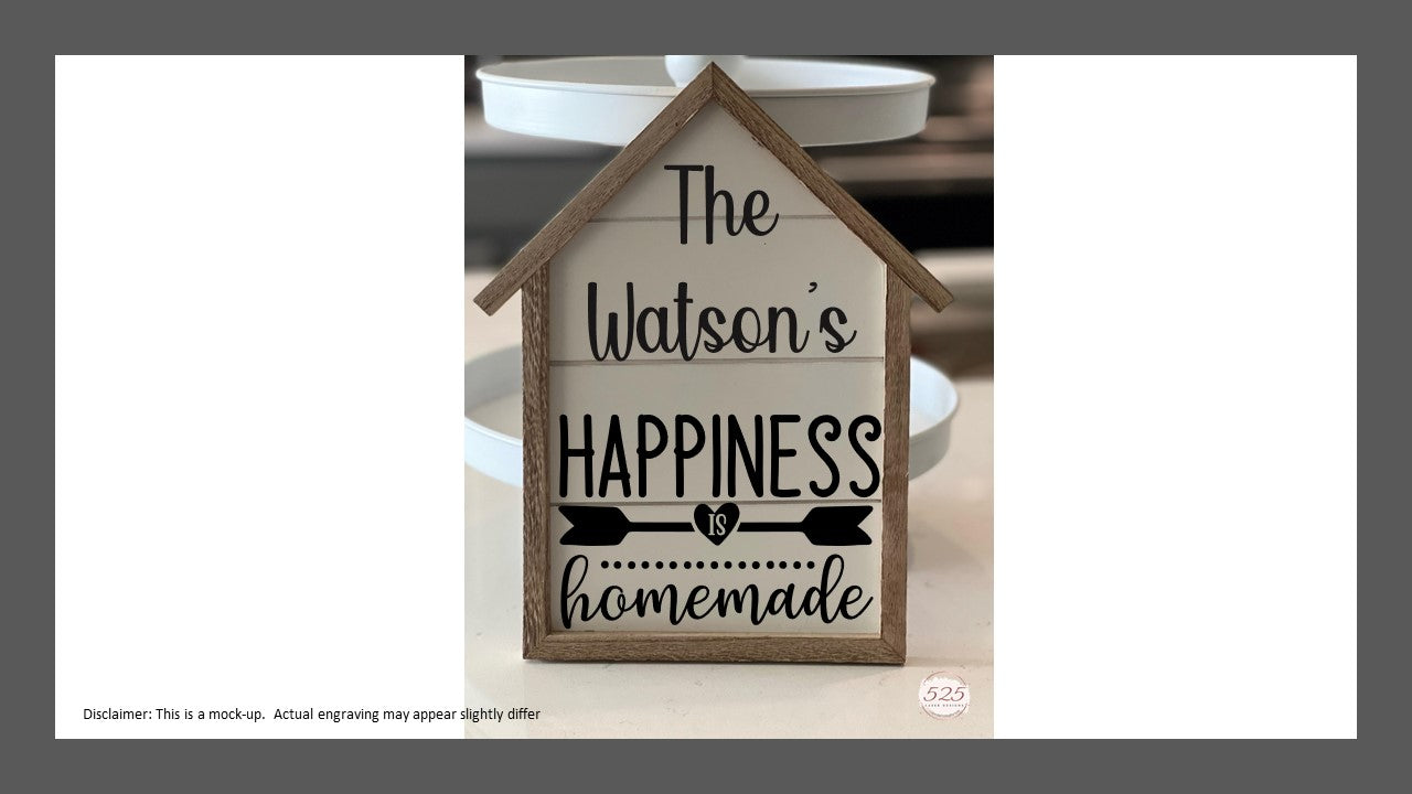 Custom Wooden House Wall Art