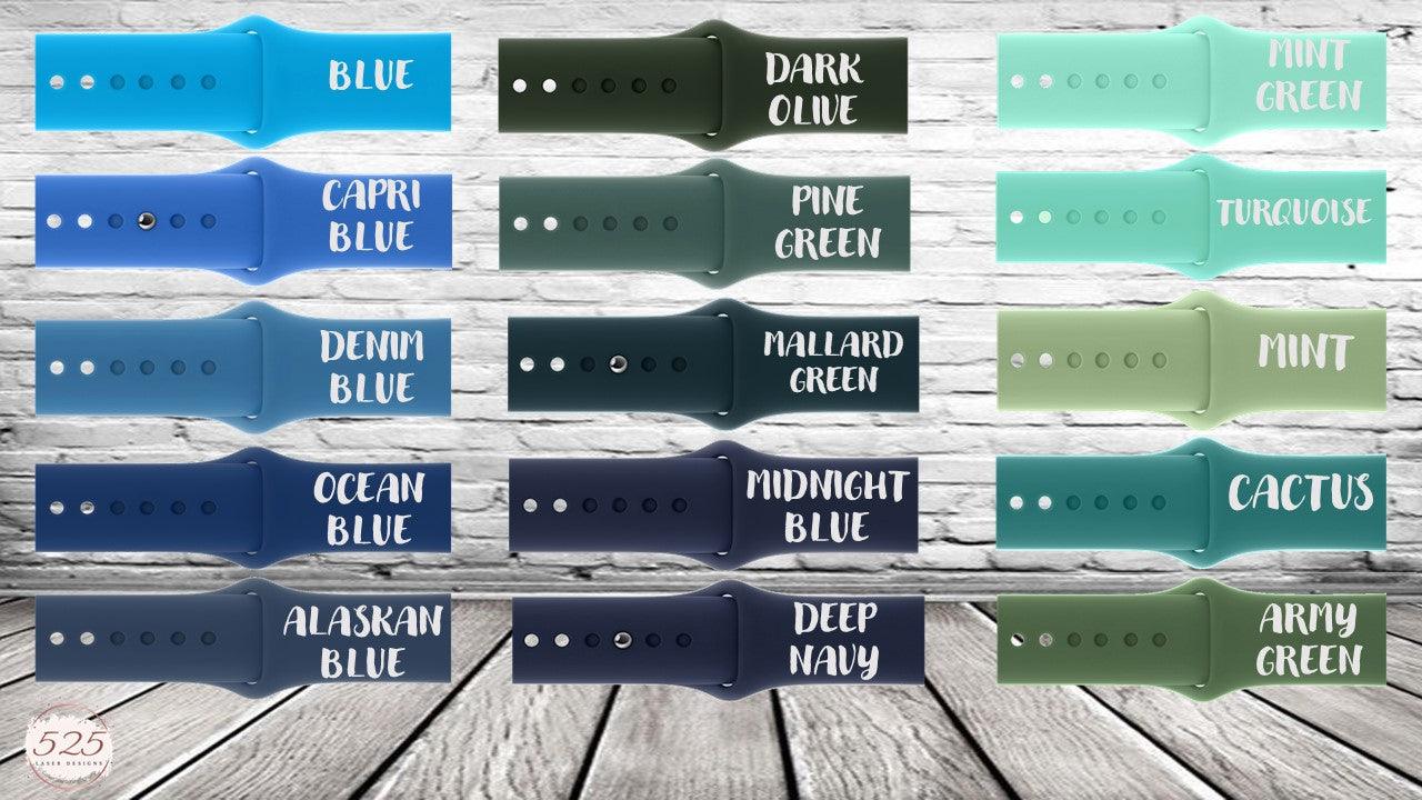 Silicone Watch Band - Personalized - 525 Laser Designs