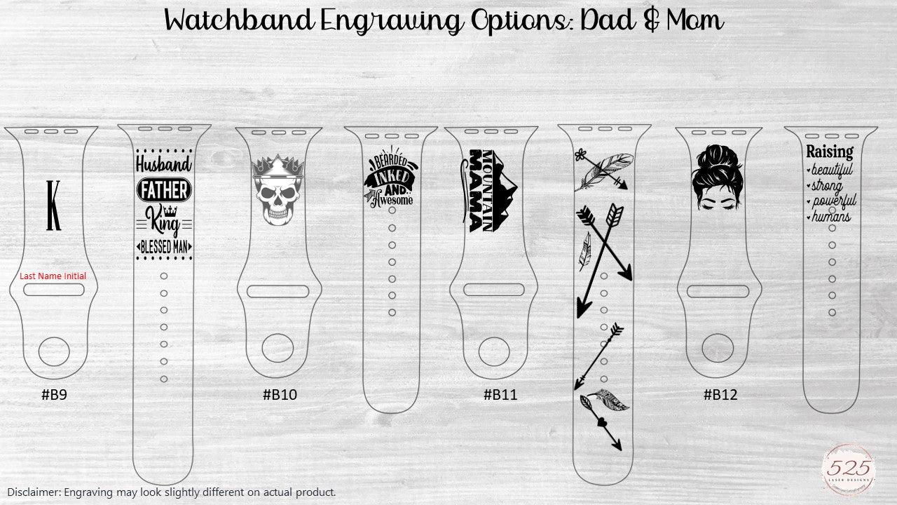 Silicone Watch Band - Personalized - 525 Laser Designs