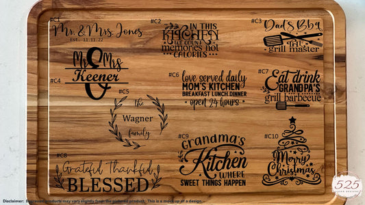 Cutting Board (Teakwood) - Personalized
