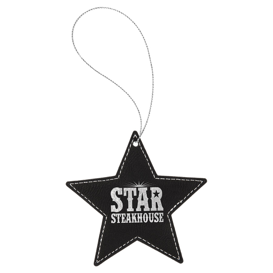 Leatherette Ornament/Star - Personalized