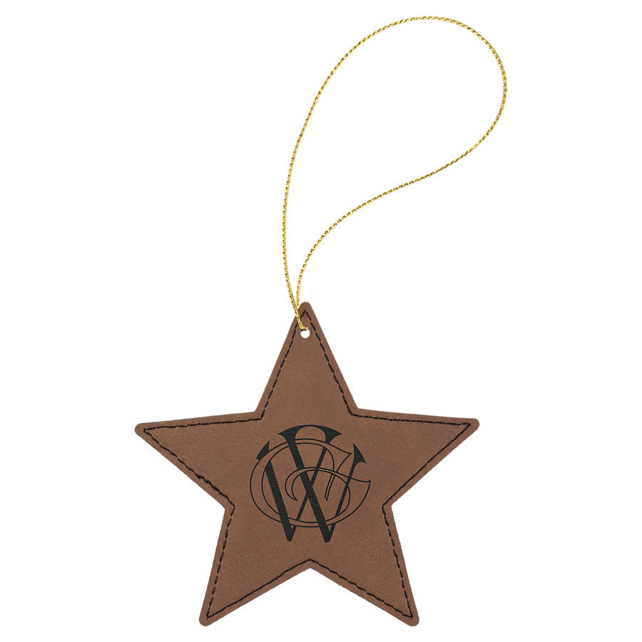 Leatherette Ornament/Star - Personalized