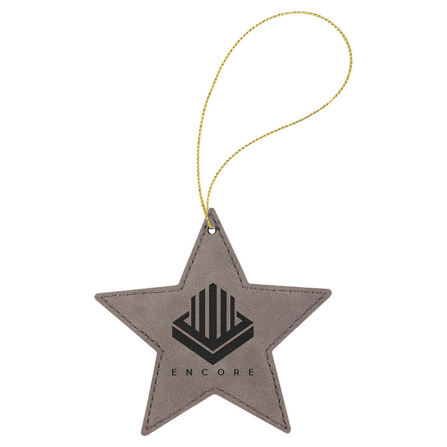 Leatherette Ornament/Star - Personalized