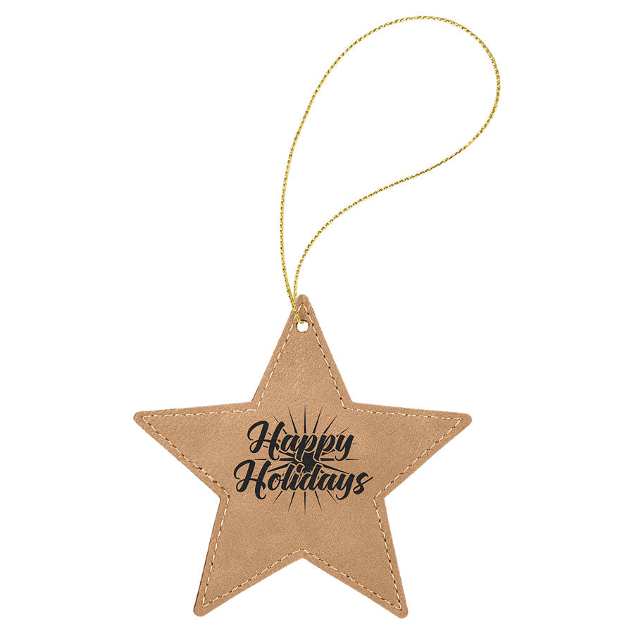 Leatherette Ornament/Star - Personalized