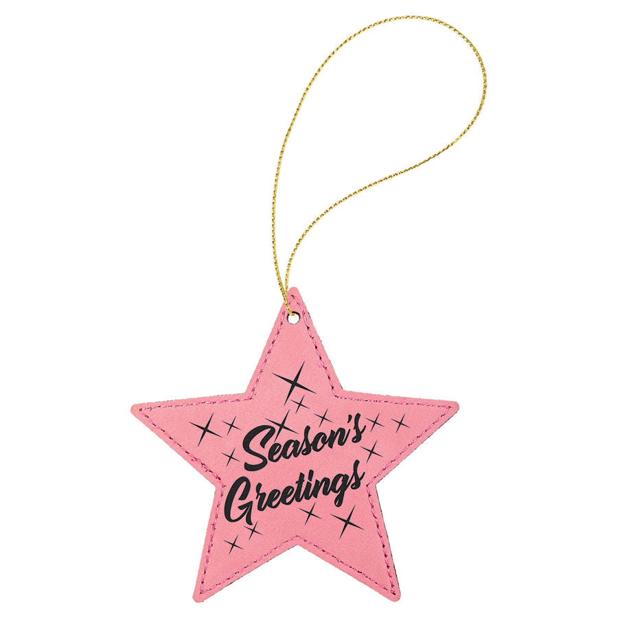 Leatherette Ornament/Star - Personalized