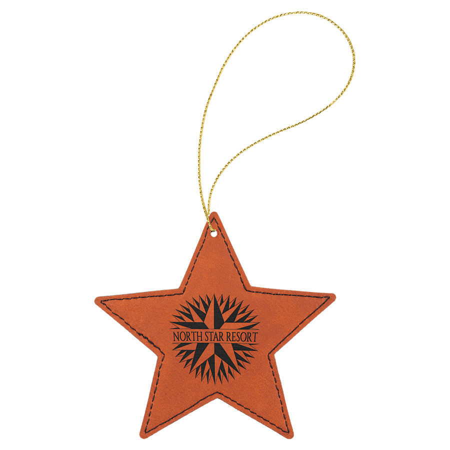 Leatherette Ornament/Star - Personalized