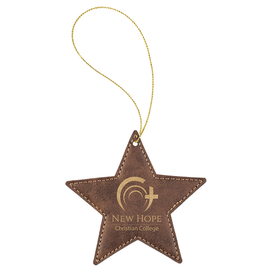 Leatherette Ornament/Star - Personalized