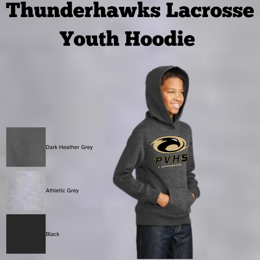 PVHS Thunderhawk Lacrosse Fleece Hoodie -Youth