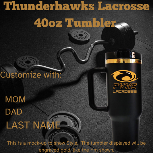PVHS Thunderhawk Lacrosse 40oz Tumbler