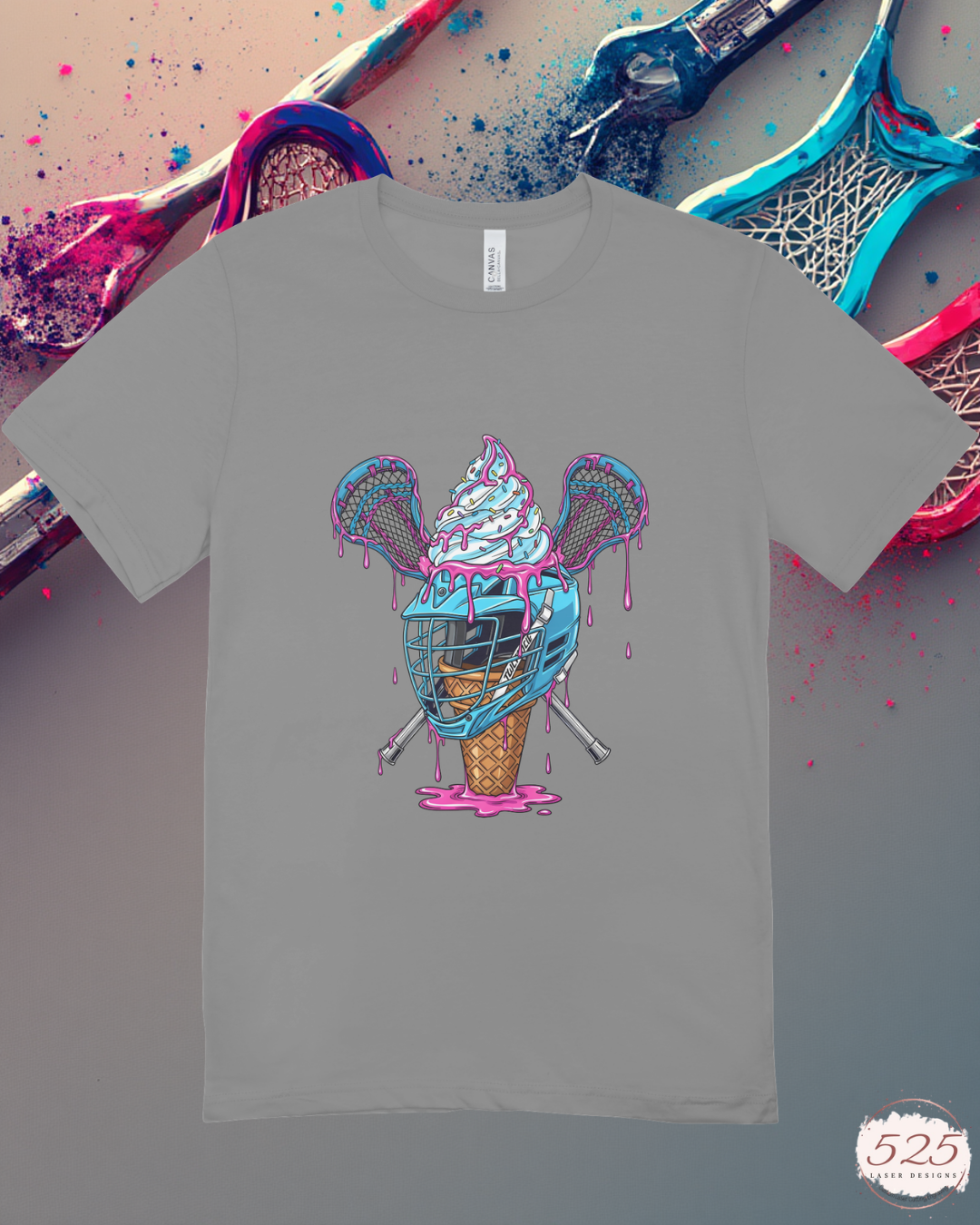 Summer Drip Lacrosse T-Shirt (Image Only)