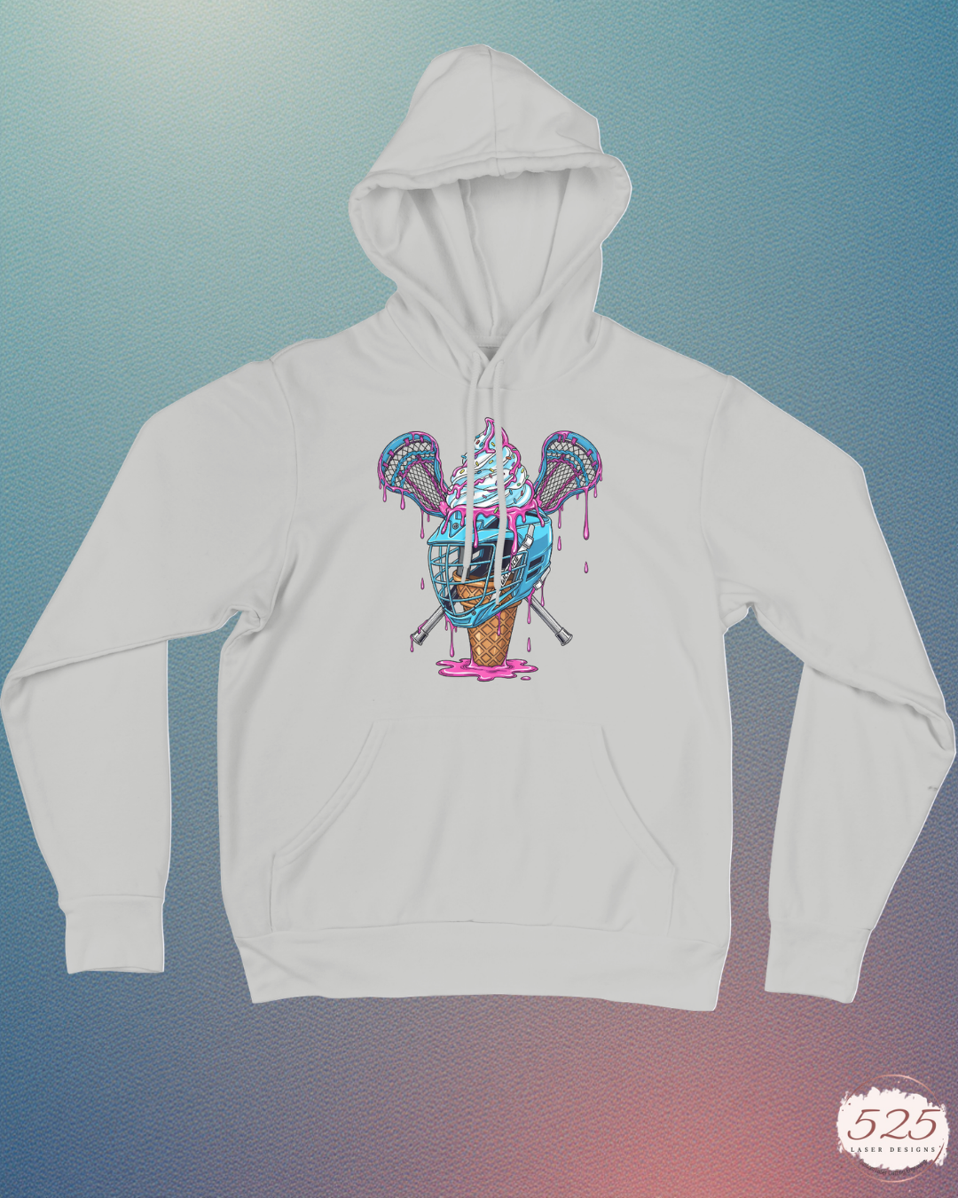 Lacrosse Fleece Hoodie-Summer Drip (Image Only)