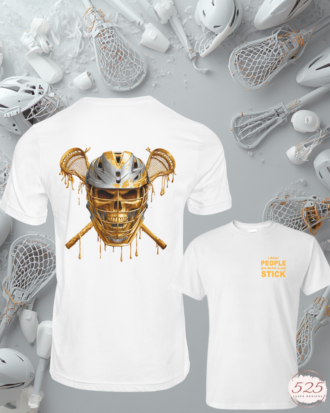 Lacrosse Skull T-Shirt