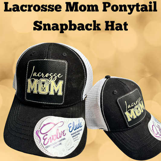 PVHS Hawks Lacrosse Mom PonyTail Trucker Hat w/ Leatherette Patch