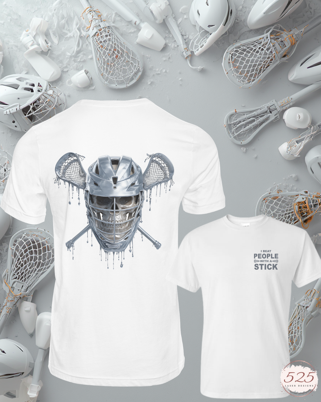 Lacrosse Skull T-Shirt