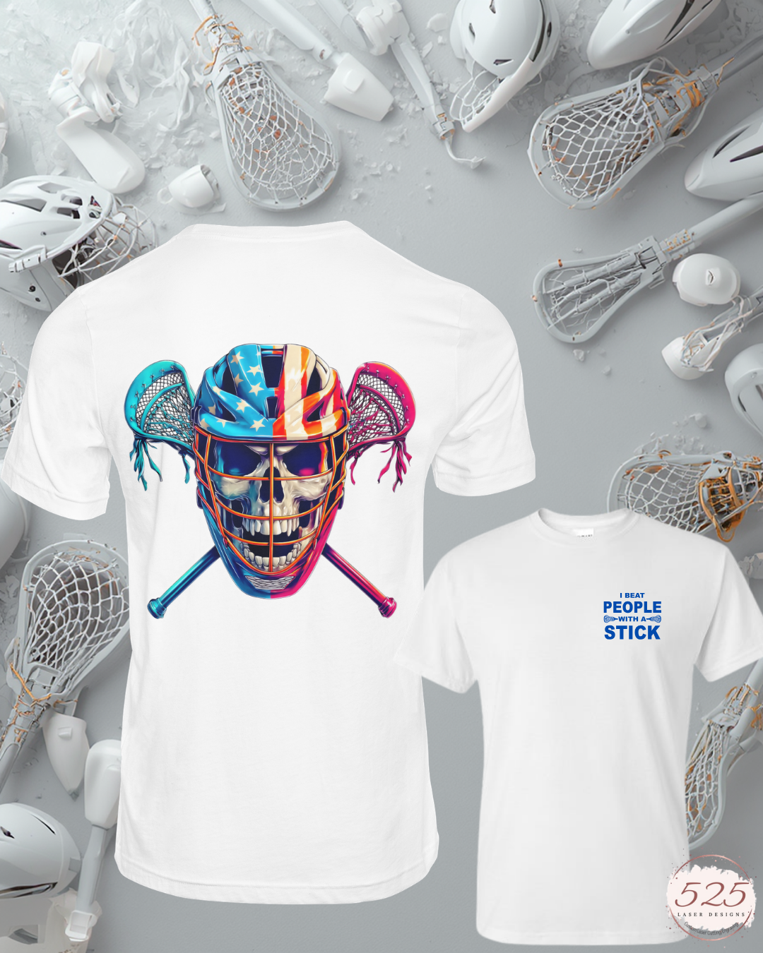 Lacrosse Skull T-Shirt