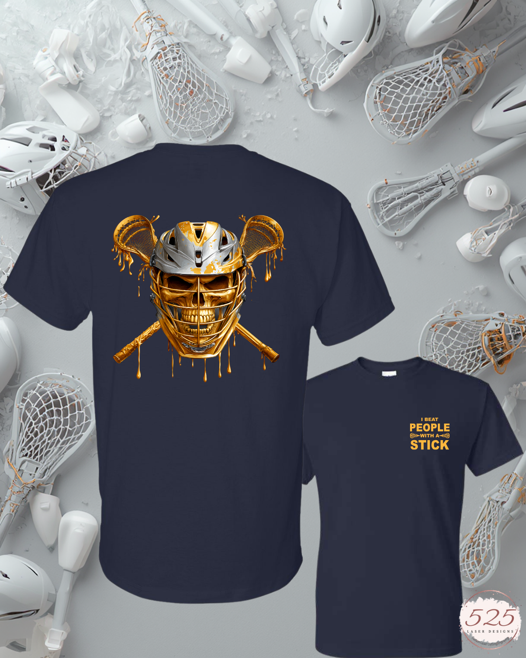 Lacrosse Skull T-Shirt