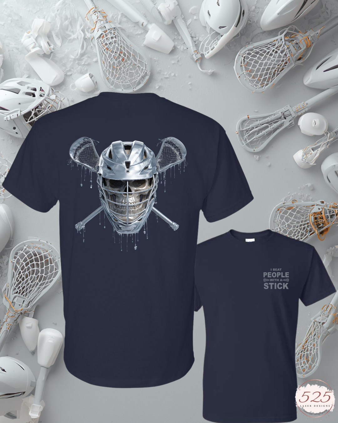 Lacrosse Skull T-Shirt