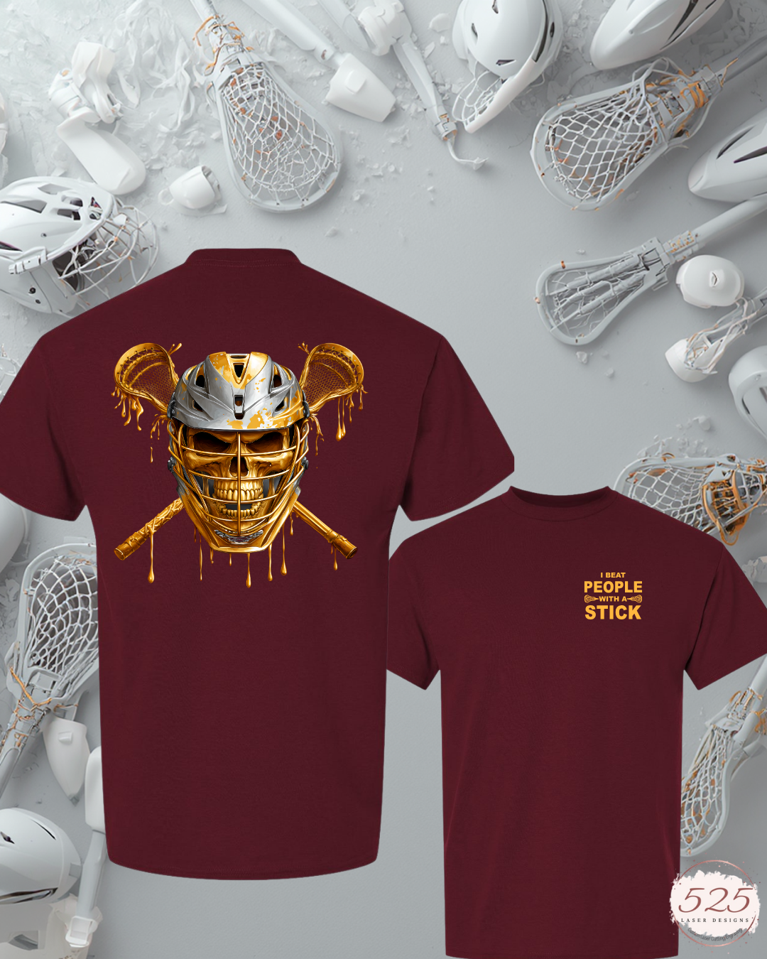 Lacrosse Skull T-Shirt